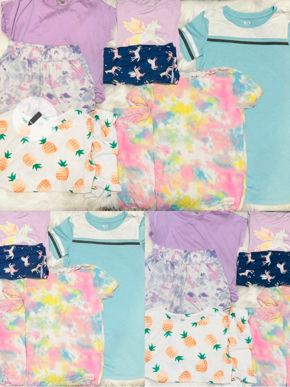 GAP Kids Pajama Set - Purple, Blue, Pink, White